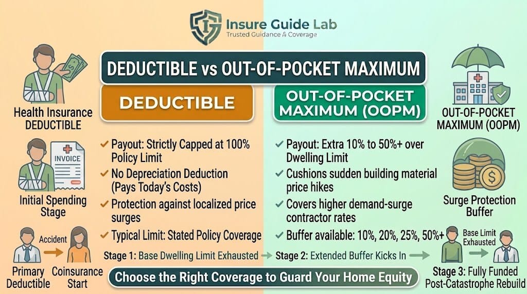 Deductible vs out of pocket maximum health insurance comparison guide