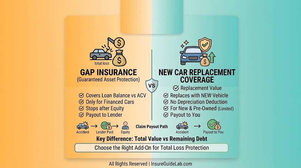 gap insurance vs new car replacement