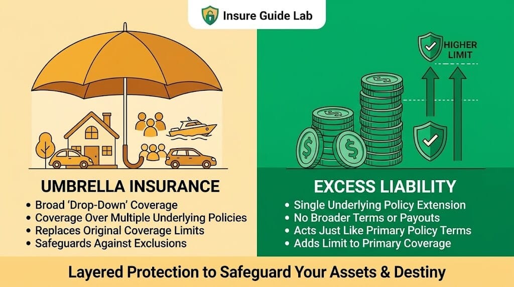 Umbrella Insurance vs Excess Liability 5 Vital Differences & Best Guide