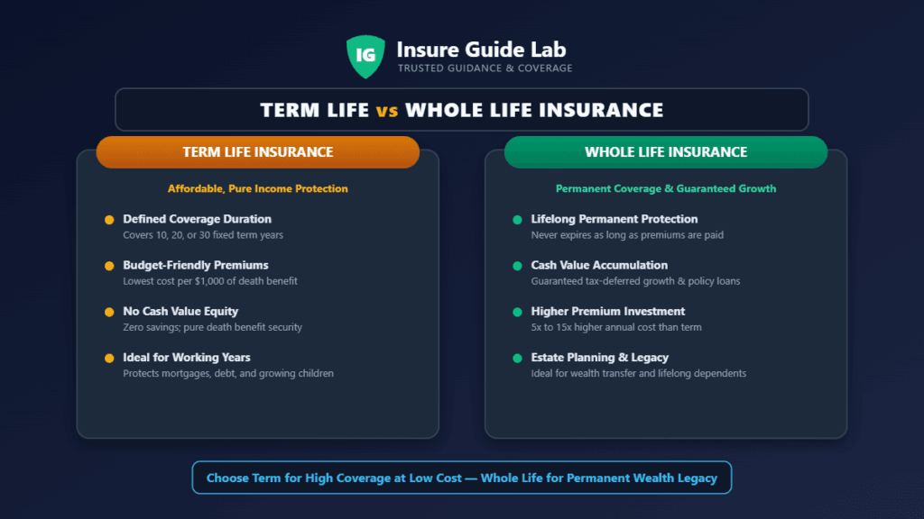 term life vs whole life insurance