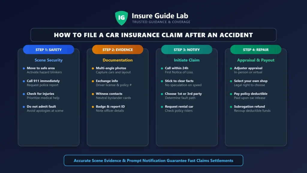 how to file a car insurance claim after an accident