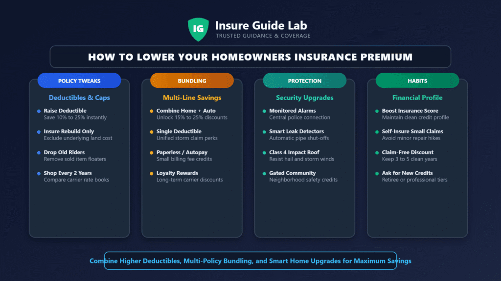 how to lower homeowners insurance premium